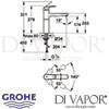 Grohe Europlus Single-Lever Sink Mixer Dimensions